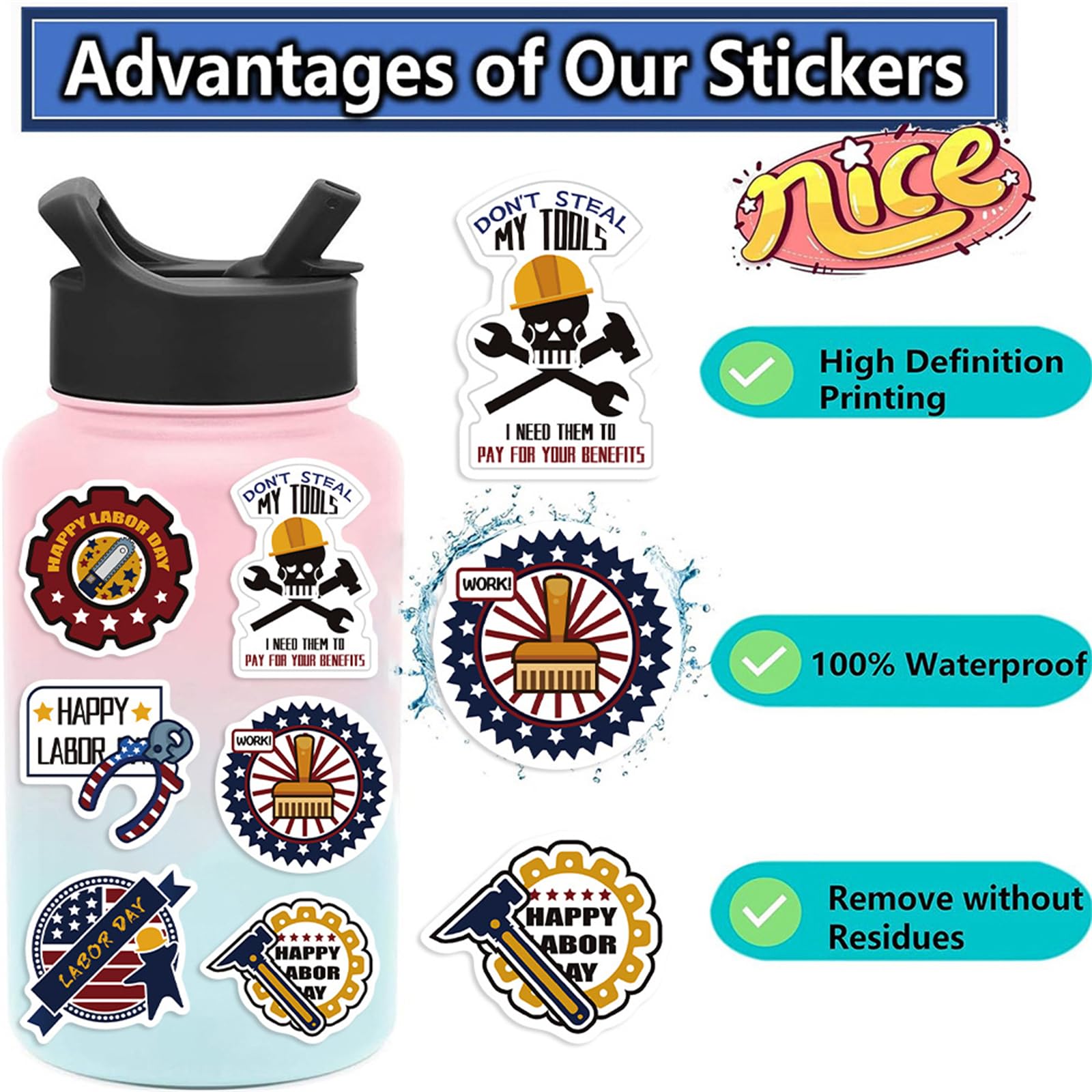 Labor Day Stickers