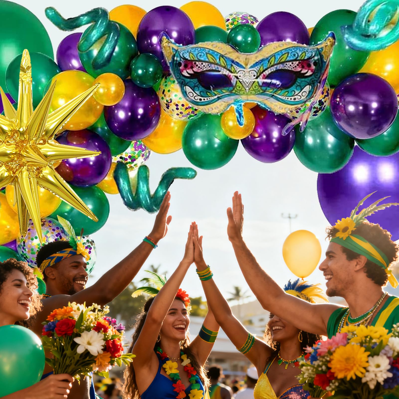 Mardi Gras Balloon Arch
