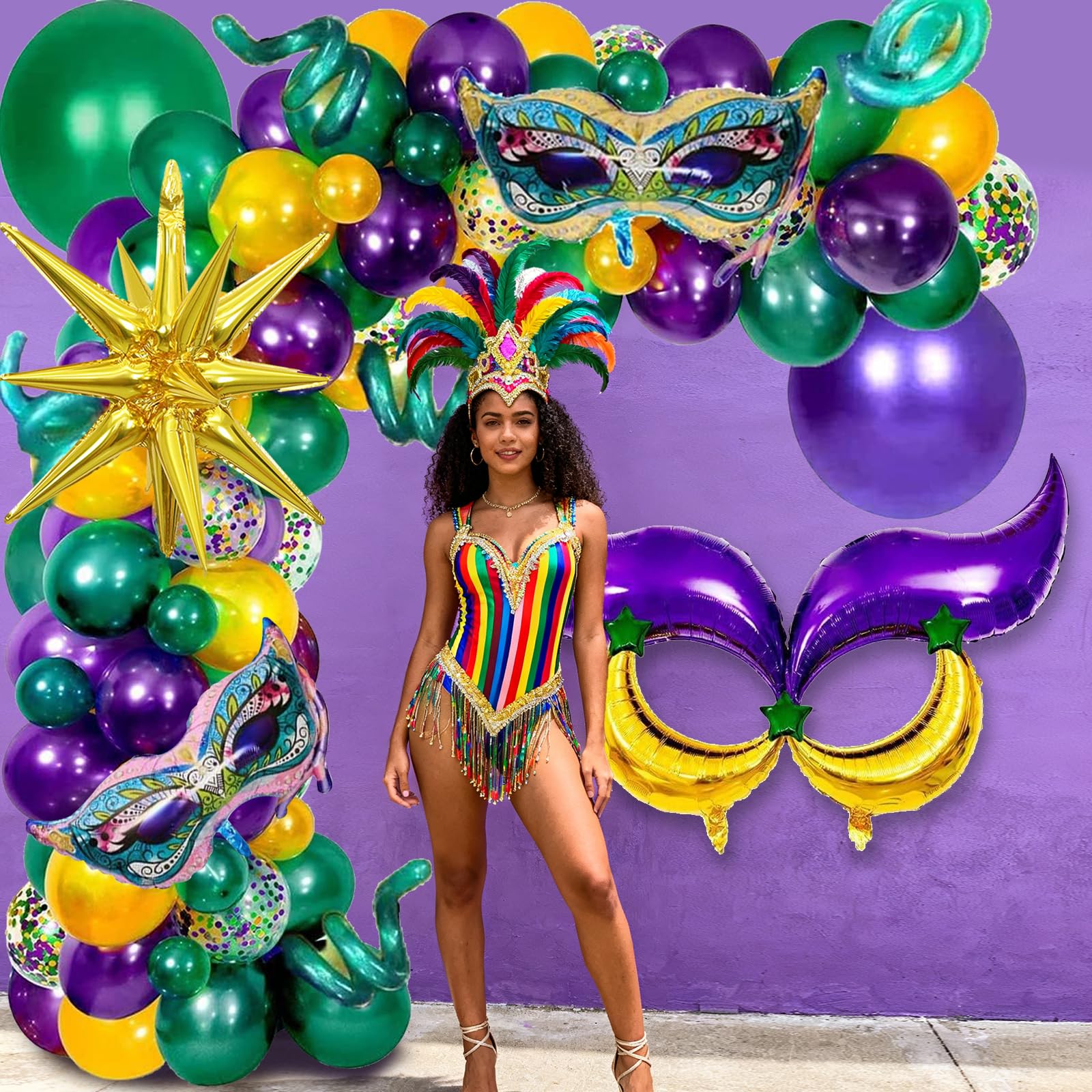 Mardi Gras Balloon Arch