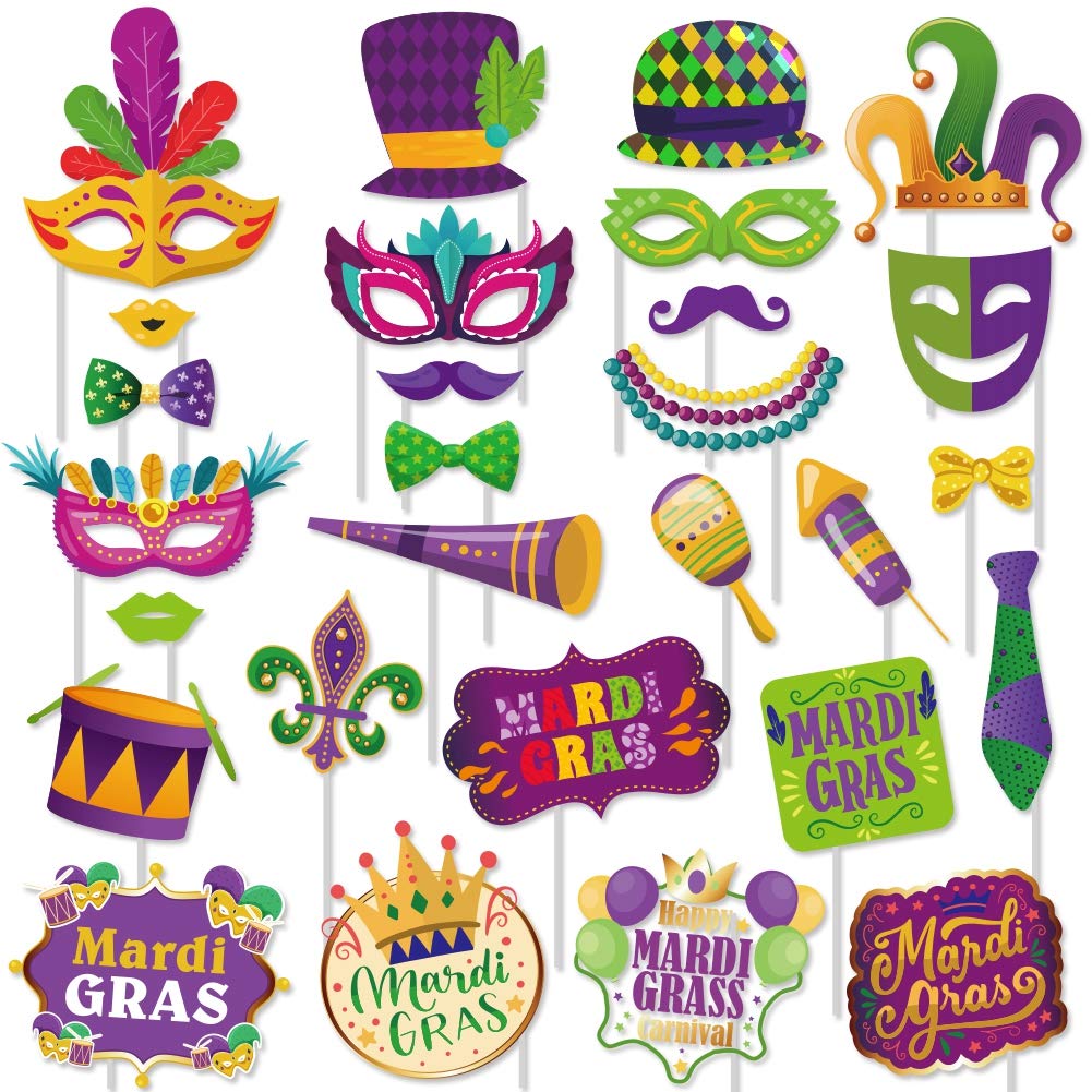 Mardi Gras Photo Booth Props