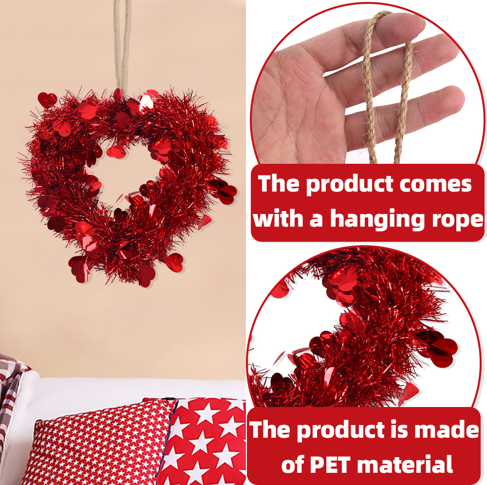 Red Tinsel Garland