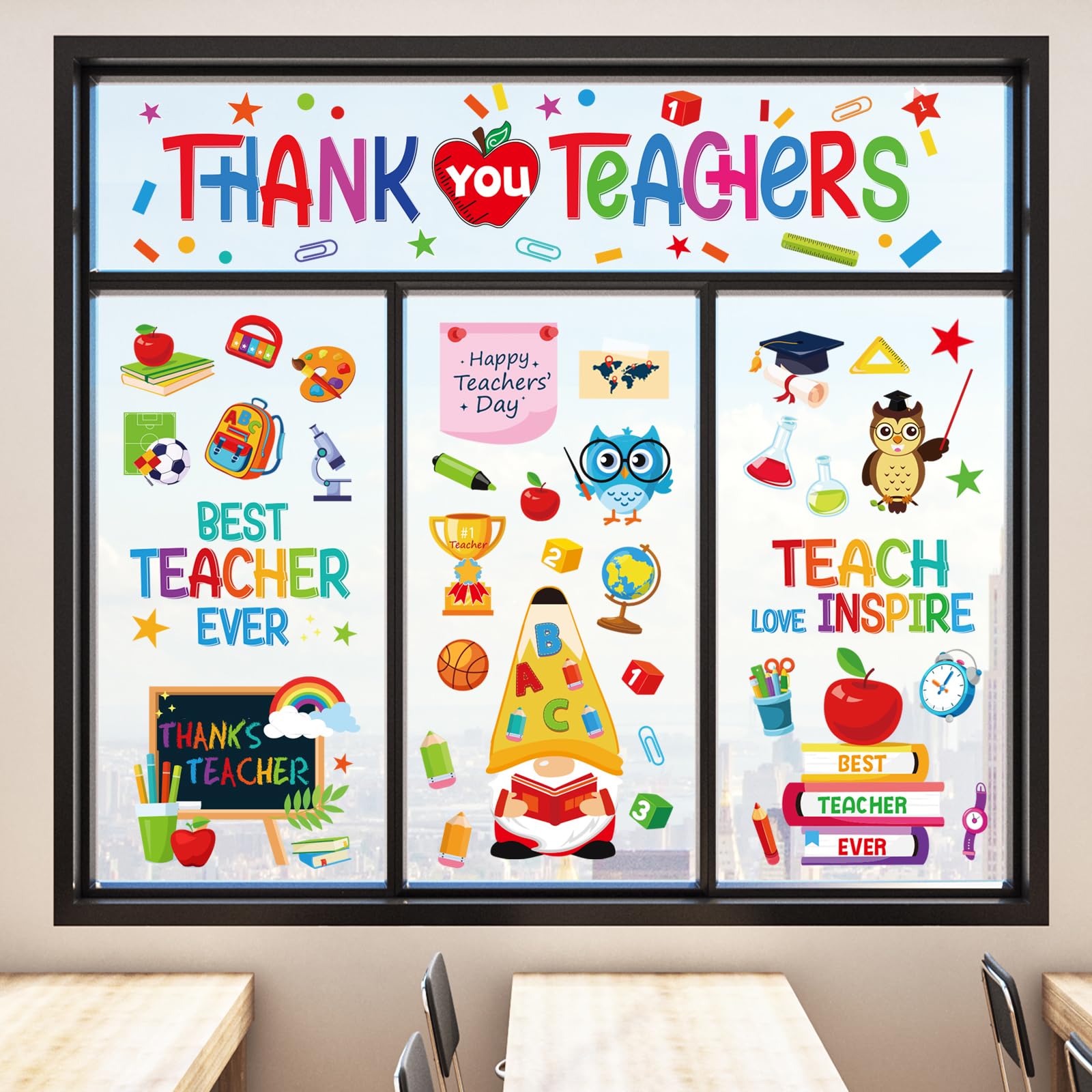 Stained Glass Static Cling Window Film