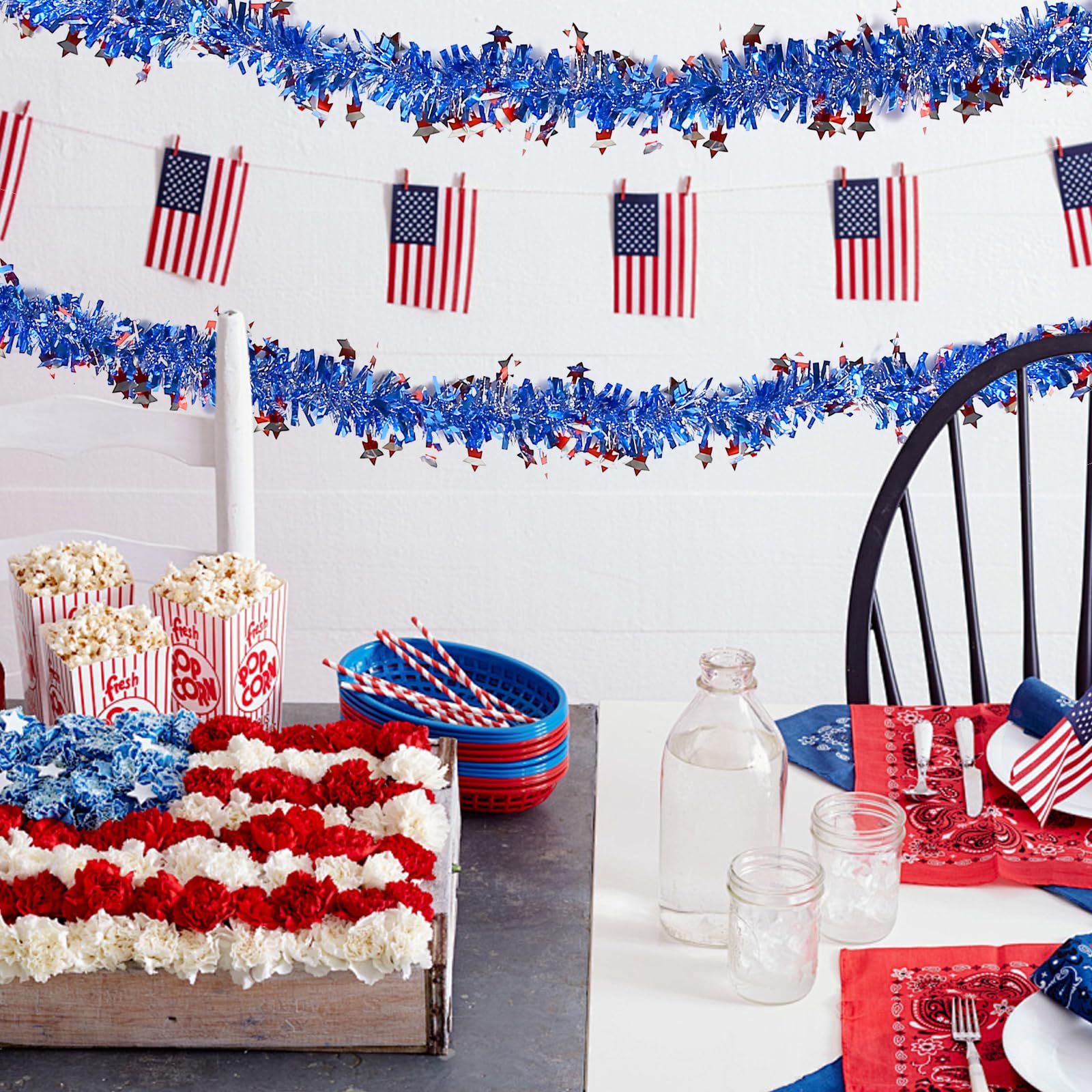 Tinsel Garland Blue