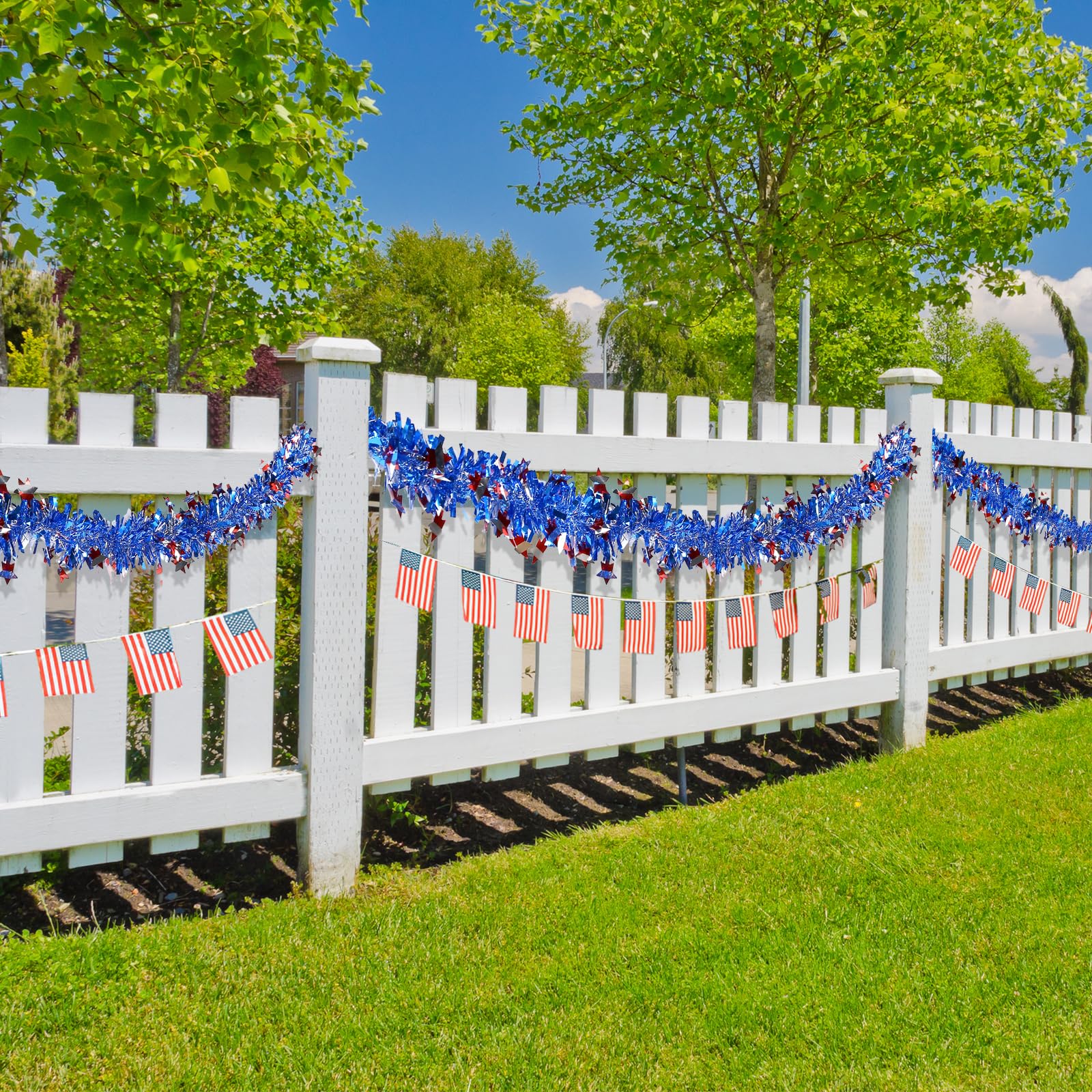 Tinsel Garland Blue