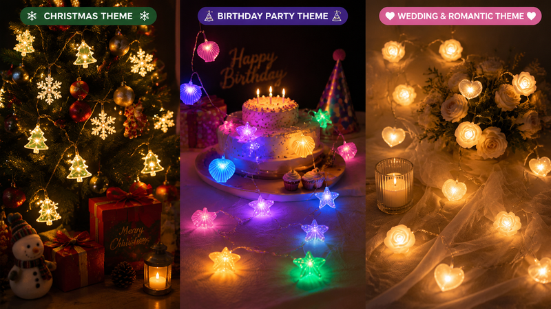 USA flag themed star LED string lights patriotic decorative window and party lighting with remote control