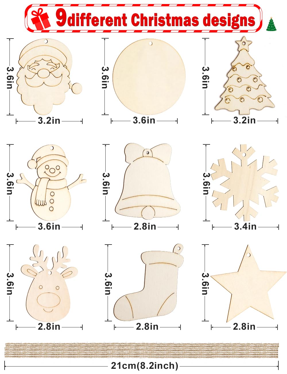 Wooden Christmas Ornaments
