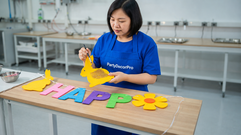 alphabet banner Manufacturing Process 