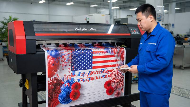 backdrop for party Manufacturing Process 