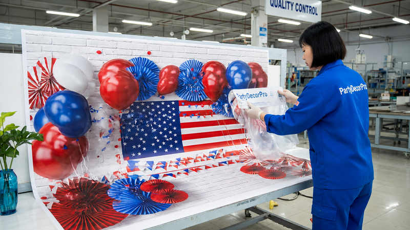 backdrop for party Manufacturing Process 