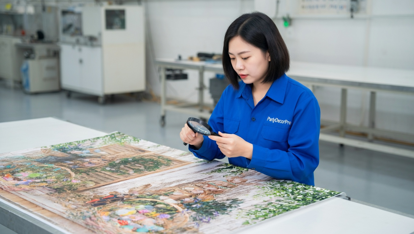backdrop on wall Manufacturing Process 