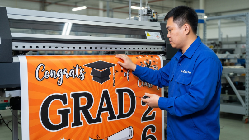 banner for graduation day Manufacturing Process 