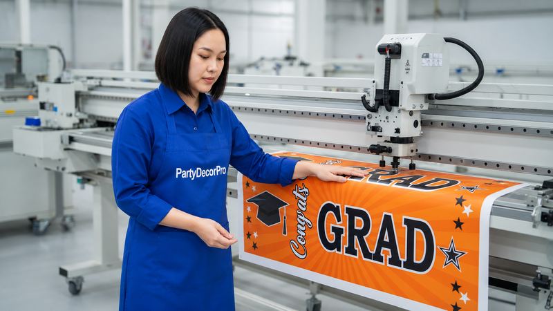 banner for graduation day Manufacturing Process 