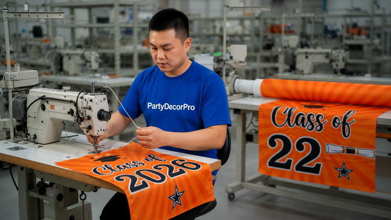 banner for graduation day Manufacturing Process 