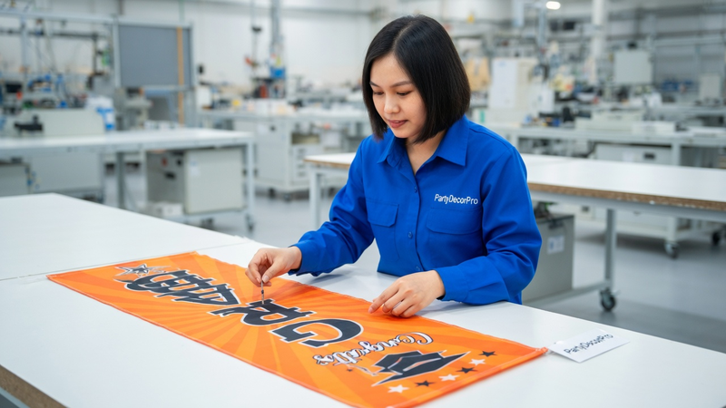 banner for graduation day Manufacturing Process 