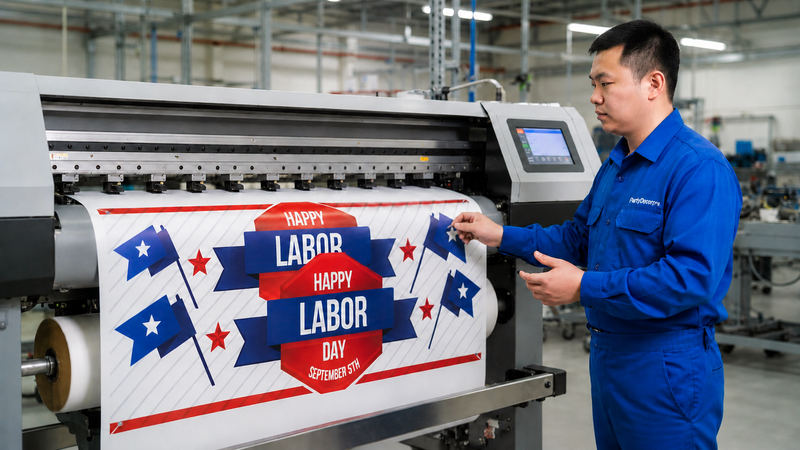 banner on fence Manufacturing Process 