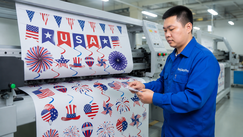 banner patriotic Manufacturing Process 