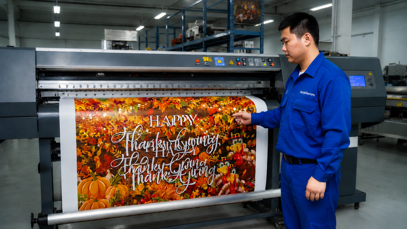 banner thanksgiving Manufacturing Process 