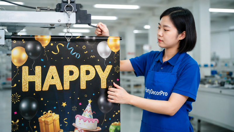 birthday banner Manufacturing Process 