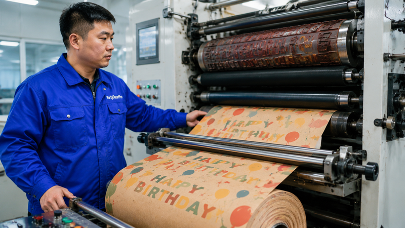 birthday wrapping paper Manufacturing Process