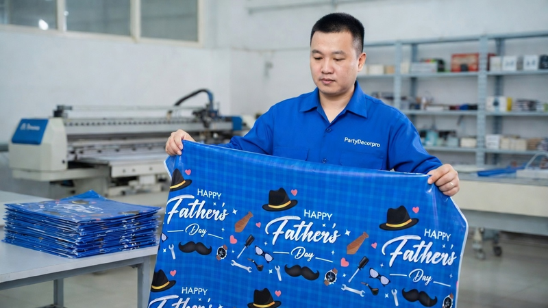 blue tablecloths Manufacturing Process 