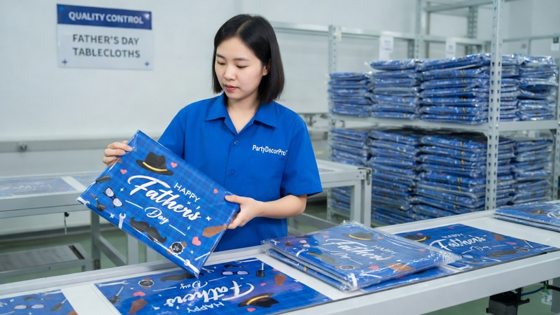 blue tablecloths Manufacturing Process 