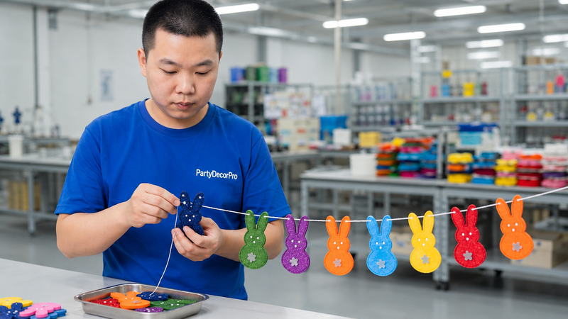 bunny banner Manufacturing Process 