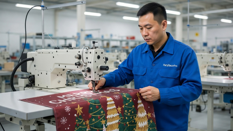 christmas flag Manufacturing Process 