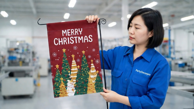 christmas flag Manufacturing Process 