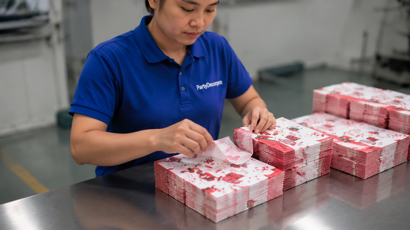 christmas paper napkins Manufacturing Process 