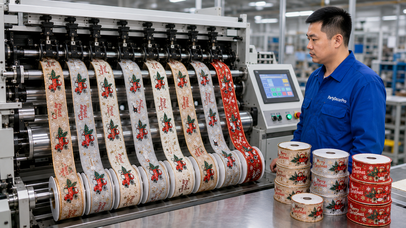 christmas ribbons Manufacturing Process 