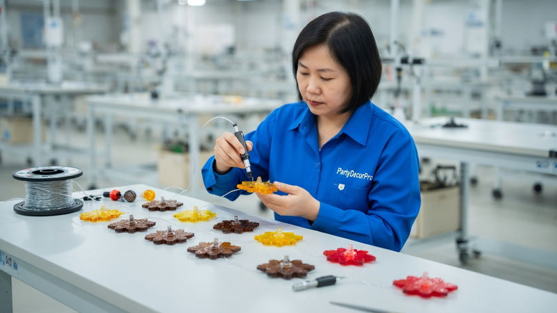 colored string lights Manufacturing Process 