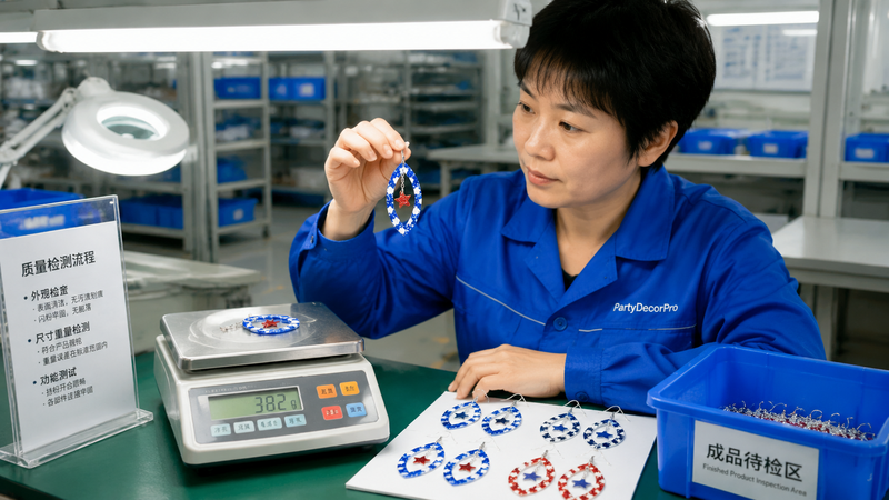 colorful statement earrings Manufacturing Process 
