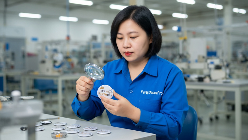 custom birthday buttons Manufacturing Process 