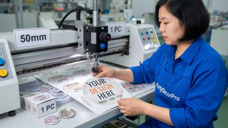 custom buttons pins Manufacturing Process 