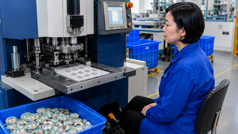 custom buttons pins Manufacturing Process 