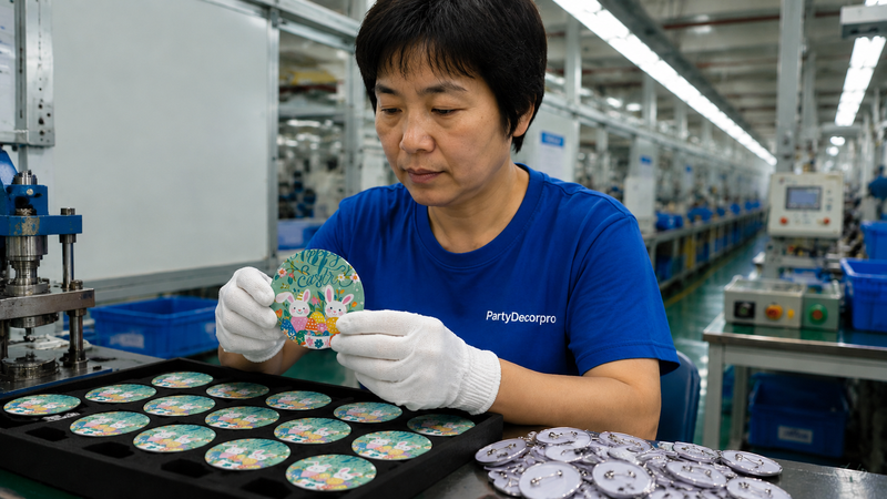 custom buttons pins Manufacturing Process 