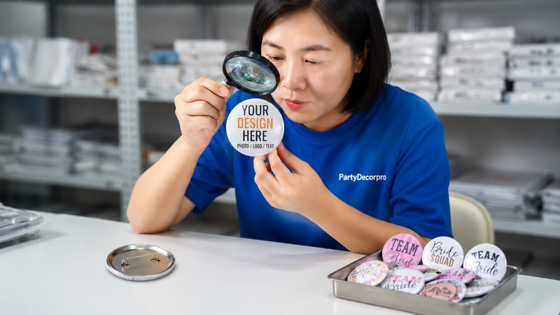 custom buttons pins Manufacturing Process 