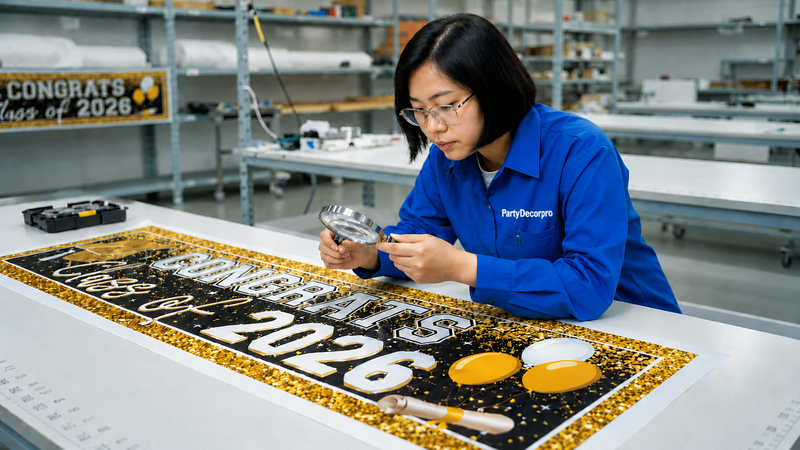 custom graduation banner Manufacturing Process 