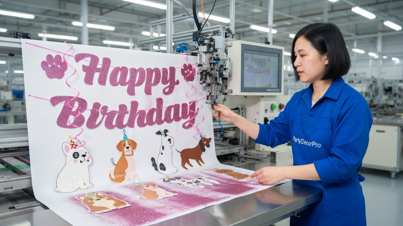 custom happy birthday banner Manufacturing Process 