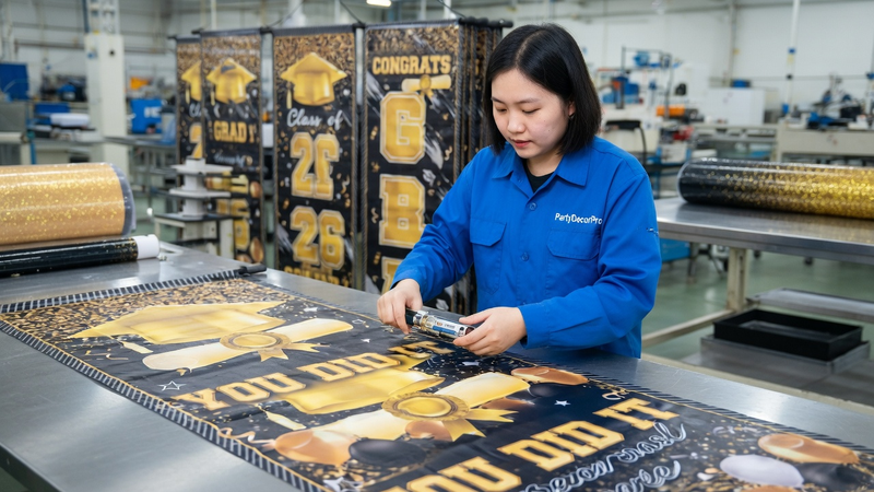 custom print banner Manufacturing Process