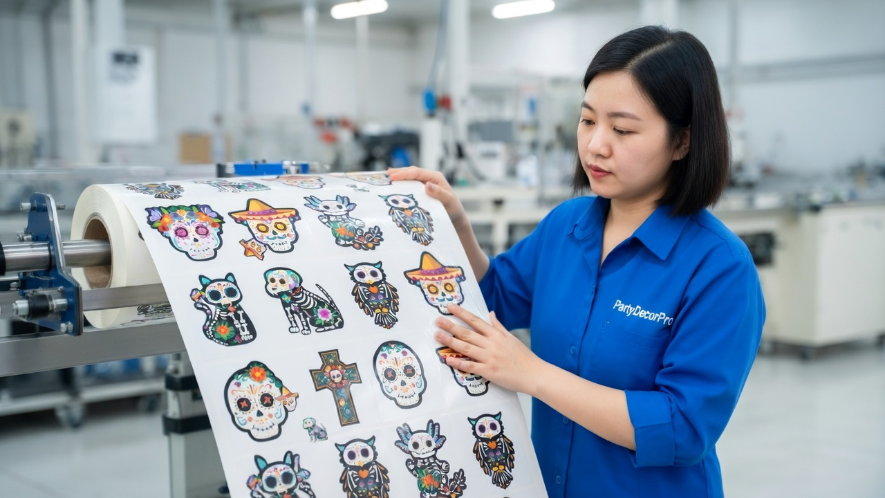 day of the dead stickers Manufacturing Process 
