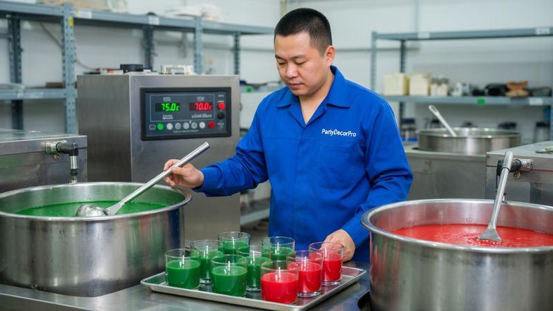 decorative holiday candles Manufacturing Process 