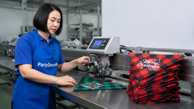dog christmas bandana Manufacturing Process 