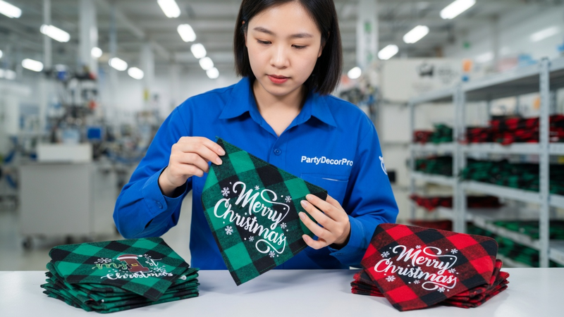 dog christmas bandana Manufacturing Process 