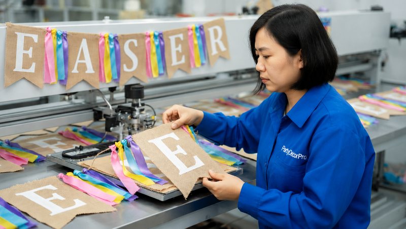easter banner Manufacturing Process 