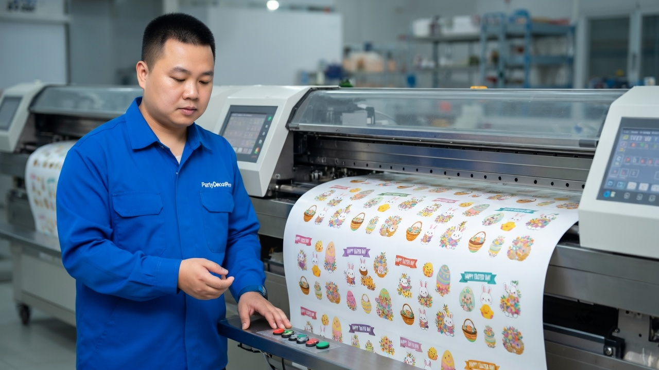 easter egg stickers Manufacturing Process 