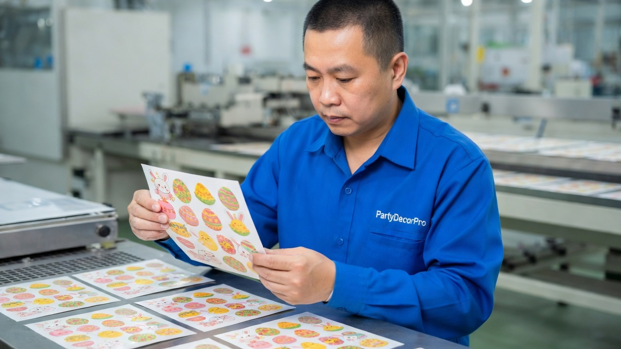 easter egg stickers Manufacturing Process 