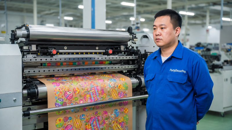 easter gift wrap paper Manufacturing Process 