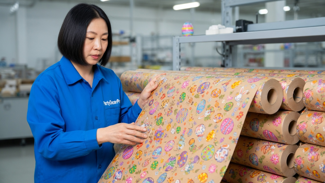 easter gift wrap paper Manufacturing Process 