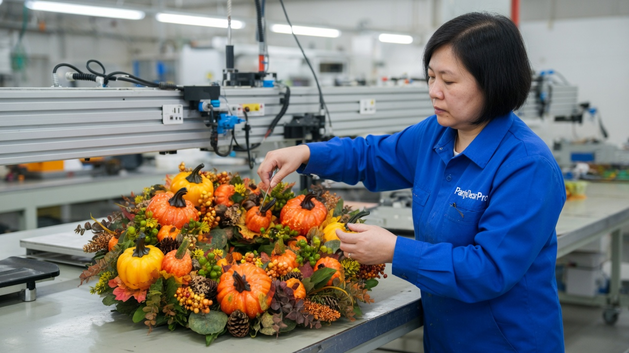 fall door wreath Manufacturing Process 